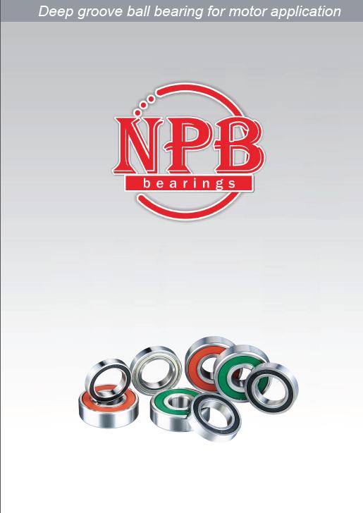 NPB Deep groove ball bearing for motor application catalogue